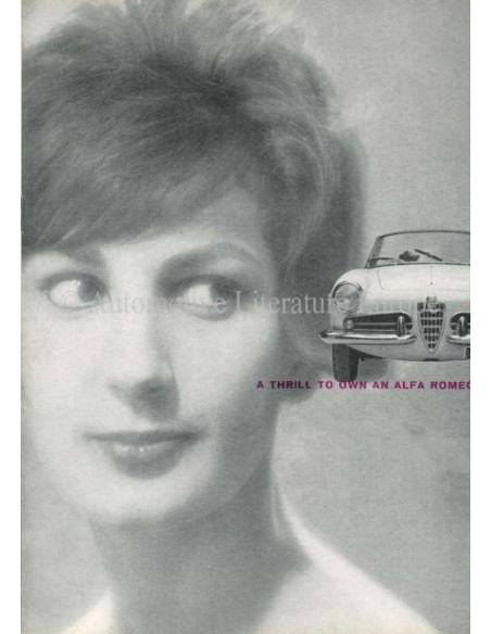 1960 ALFA ROMEO GIULIETTA SPIDER BROCHURE ENGLISH