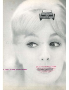 1960 ALFA ROMEO 2000 SPIDER BROCHURE ENGLISH