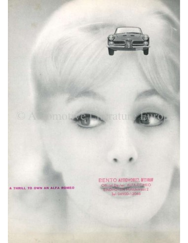 1960 ALFA ROMEO 2000 SPIDER PROSPEKT ENGLISCH