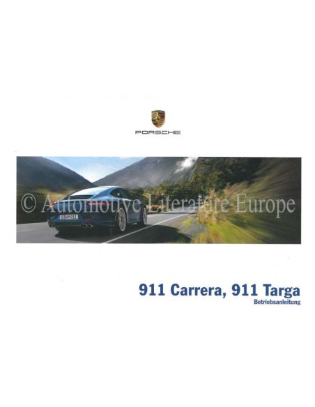 2015 PORSCHE 911 CARRERA / TARGA BETRIEBSANLEITUNG DEUTSCH