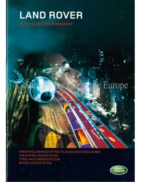 2007 LAND ROVER REAR SEAT ENTERTAINMENT OWNERS MANUAL GERMAN