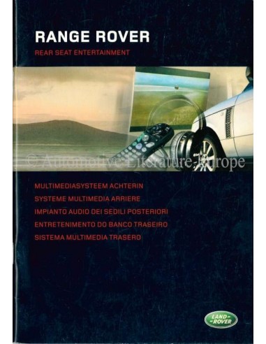 2005 RANGE ROVER FOND-MULTIMEDIASYSTEM BETRIEBSANLEITUNG NIEDERLÄNDISCH
