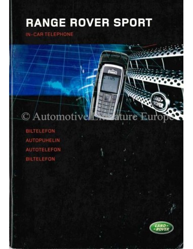 2005 RANGE ROVER SPORT AUTOTELEFOON INSTRUCTIEBOEKJE DUITS