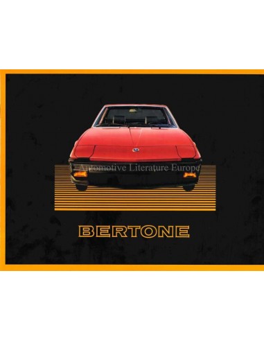 1985 BERTONE X1/9 BROCHURE ENGLISH