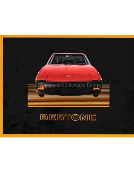1985 BERTONE X1/9 BROCHURE ENGLISH