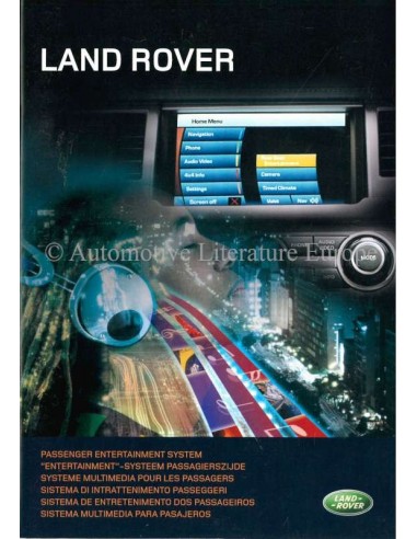 2009 LAND ROVER PASSENGER ENTERTAINMENT SYSTEM OWNERS MANUAL DUTCH