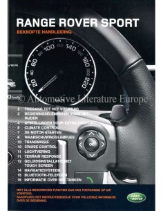 2009 RANGE ROVER SPORT BEKNOPTE HANDLEIDING NEDERLANDS