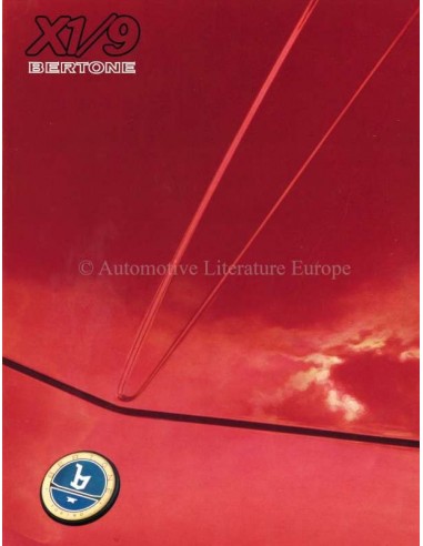 1985 BERTONE X1/9 PROSPEKT