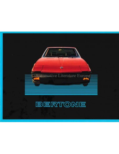1985 BERTONE X1/9 BROCHURE ENGLISH