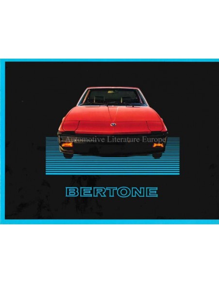1985 BERTONE X1/9 BROCHURE ENGLISH
