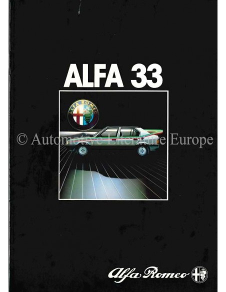 1983 ALFA ROMEO 33 BROCHURE NEDERLANDS