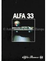 1983 ALFA ROMEO 33 BROCHURE NEDERLANDS