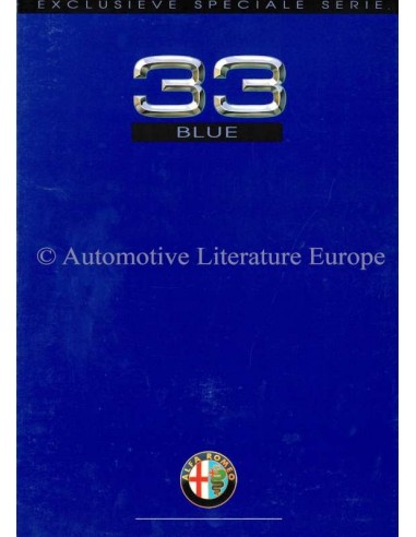1989 Alfa Romeo 33 Blue Brochure Nederlands