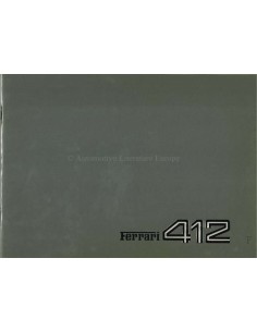 1985 FERRARI 412 PRESSKIT FRENCH 353/85