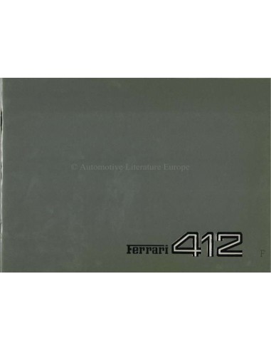 1985 FERRARI 412 PRESSKIT FRENCH 353/85