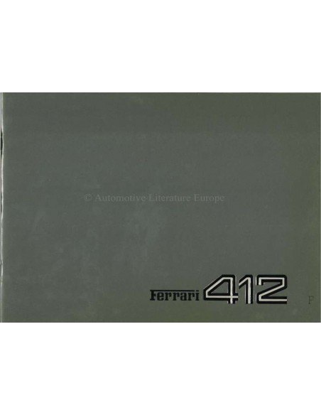 1985 FERRARI 412 PERSMAP FRANS 353/85