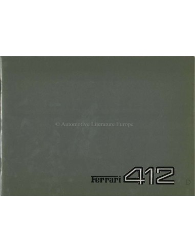 1985 FERRARI 412 PRESSEMAPPE DEUTSCH 353/85