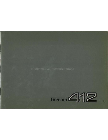 1985 FERRARI 412 PRESSKIT GERMAN 353/85