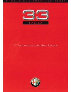 1989 ALFA ROMEO 33 RED BROCHURE DUTCH