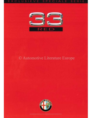 1989 ALFA ROMEO 33 RED PROSPEKT NIEDERLÄNDISCH