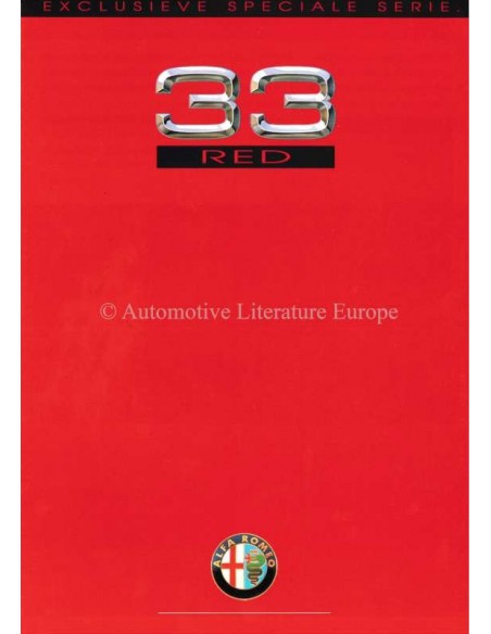 1989 ALFA ROMEO 33 RED BROCHURE DUTCH