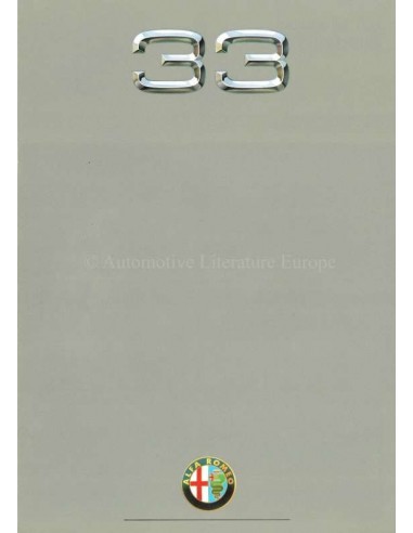 1988 ALFA ROMEO 33 BROCHURE FRENCH