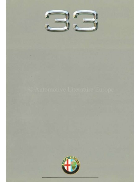 1988 ALFA ROMEO 33 BROCHURE FRENCH