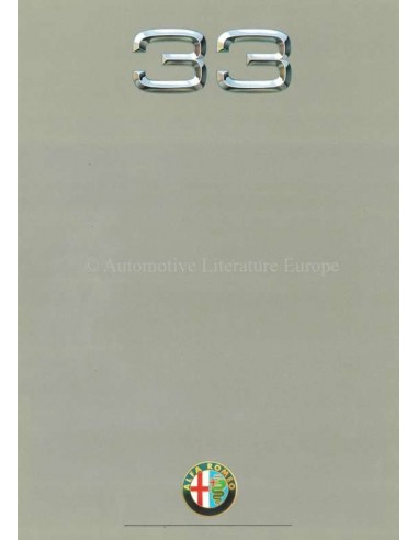 1988 Alfa Romeo 33 Brochure Nederlands