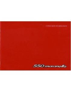 1998 FERRARI 550 MARANELLO KLANT INFORMATIE INSTRUCTIEBOEK