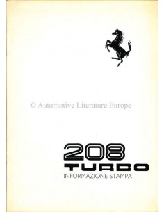 1982 FERRARI 208 TURBO PERSMAP ITALIAANS 236/82