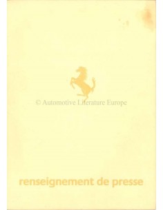 1984 FERRARI MONDIAL BROCHURE PERSMAP FRANS 296/84