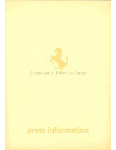 1984 FERRARI MONDIAL PRESSKIT ENGLISH 296/84