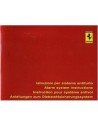1996 FERRARI ALARM SYSTEEM INSTRUCTIES INSTRUCTIEBOEK