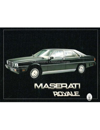 1986 MASERATI ROYALE PORTFOLIO BROCHURE ITALIAN / ENGLISH