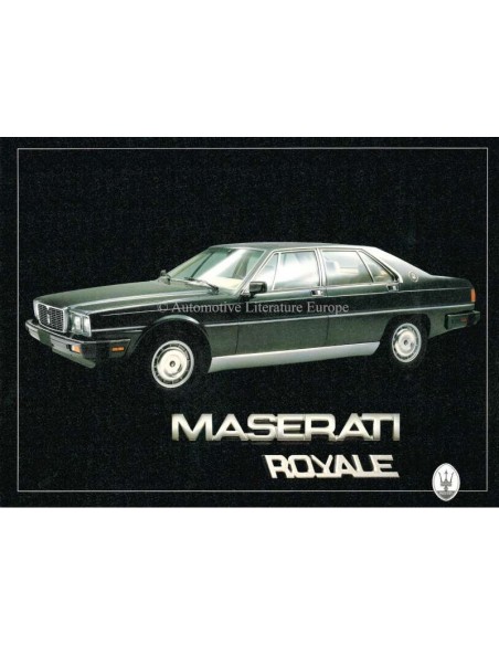 1986 MASERATI ROYALE PORTFOLIO BROCHURE ITALIAANS / ENGELS