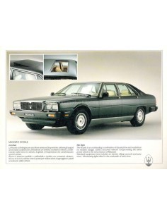 1986 MASERATI ROYALE PORTFOLIO BROCHURE ITALIAANS / ENGELS 2
