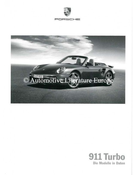 2008 PORSCHE 911 TURBO HARDBACK BROCHURE GERMAN