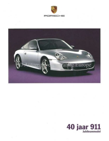 2004 PORSCHE 911 CARRERA 40 JAAR BROCHURE NEDERLANDS