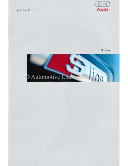 2003 AUDI S LINE BROCHURE GERMAN