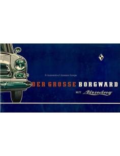 1960 GROSSE BORGWARD BROCHURE DUITS