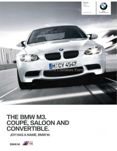 2010 BMW M3 COUPE / SALOON / CONVERTIBLE BROCHURE ENGLISH