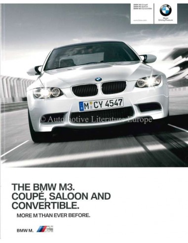 2009 BMW M3 COUPE | LIMOUSINE | CABRIOLET PROSPEKT ENGLISCH