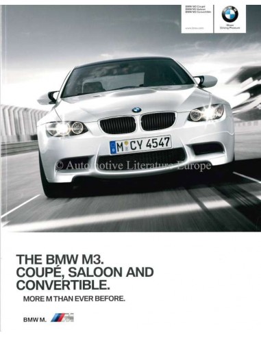 2009 BMW M3 PROSPEKT ENGLISCH