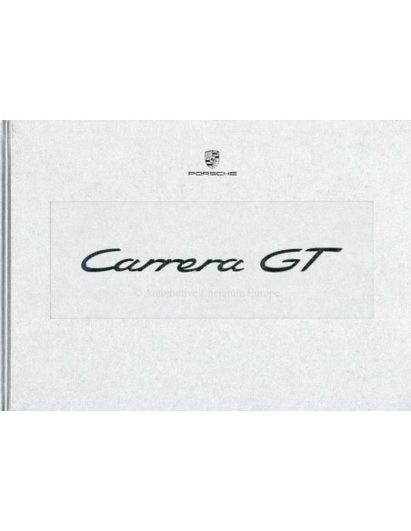 2003 PORSCHE CARRERA GT HARDCOVER BROCHURE BOX DUITS