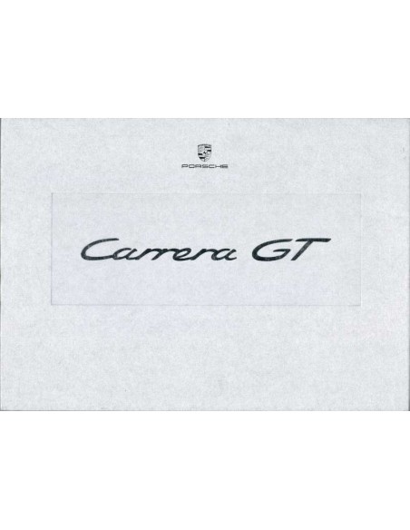 2003 PORSCHE CARRERA GT HARDCOVER BROCHURE BOX DUITS