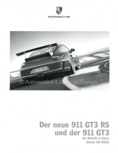 2010 PORSCHE 911 GT3 + RS HARDCOVER PROSPEKT DEUTSCH 2