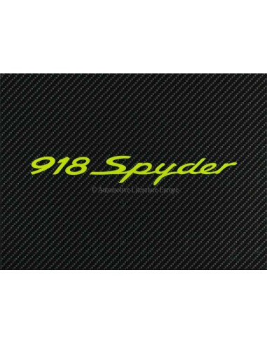 2012 PORSCHE 918 SPYDER HARDCOVER BROCHURE + BOX ENGLISH
