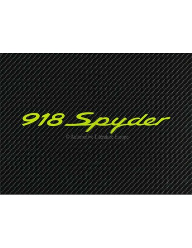 2012 PORSCHE 918 SPYDER HARDCOVER PROSPEKT + BOX ENGLISCH