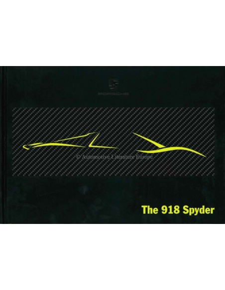 2012 PORSCHE 918 SPYDER HARDCOVER PROSPEKT + BOX ENGLISCH