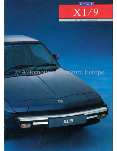 1988 FIAT X1/9 BROCHURE ENGLISH